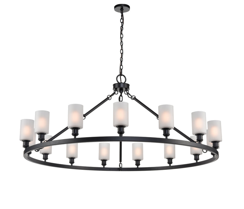 Innovations 860-BK-G801 20 Light Chandelier, Matte Black