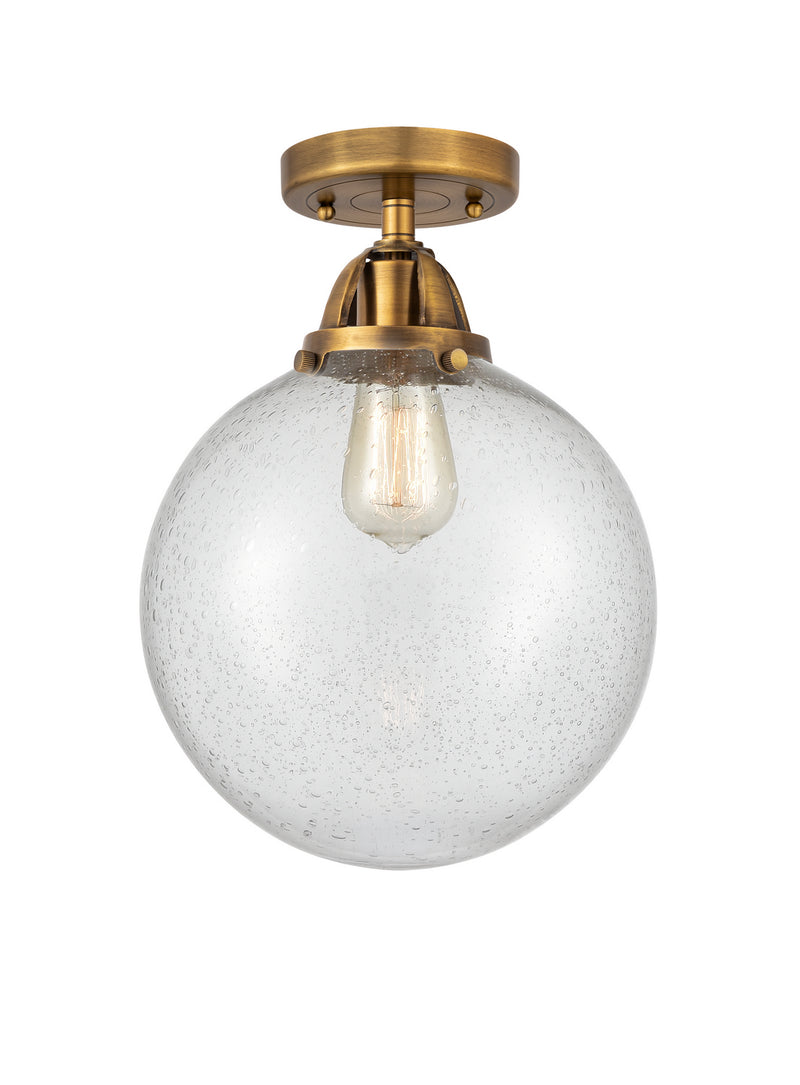 Innovations 288-1C-BB-G204-10 One Light Semi-Flush Mount, Brushed Brass