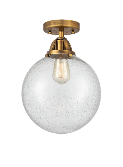 Innovations 288-1C-BB-G204-10 One Light Semi-Flush Mount, Brushed Brass