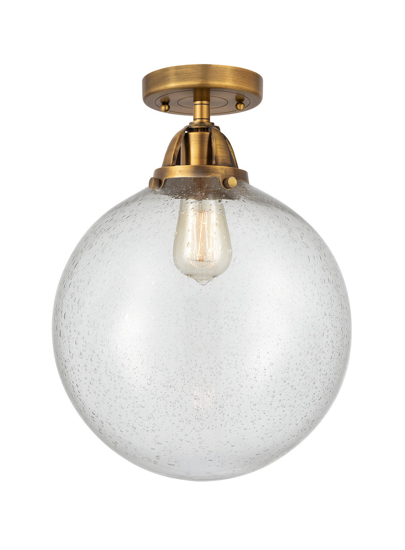 Innovations 288-1C-BB-G204-12 One Light Semi-Flush Mount, Brushed Brass