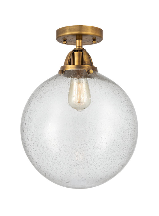 Innovations 288-1C-BB-G204-12 One Light Semi-Flush Mount, Brushed Brass