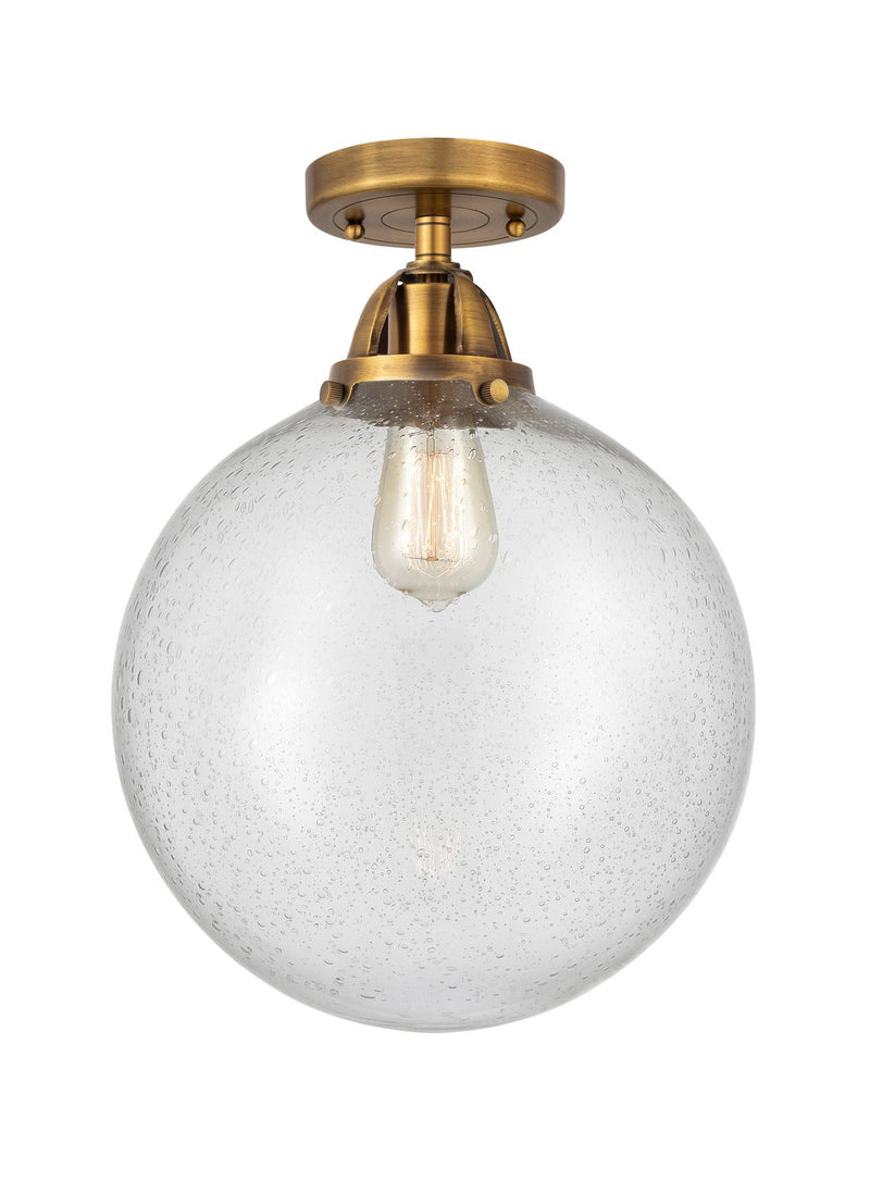 Innovations 288-1C-BB-G204-12-LED LED Semi-Flush Mount, Brushed Brass
