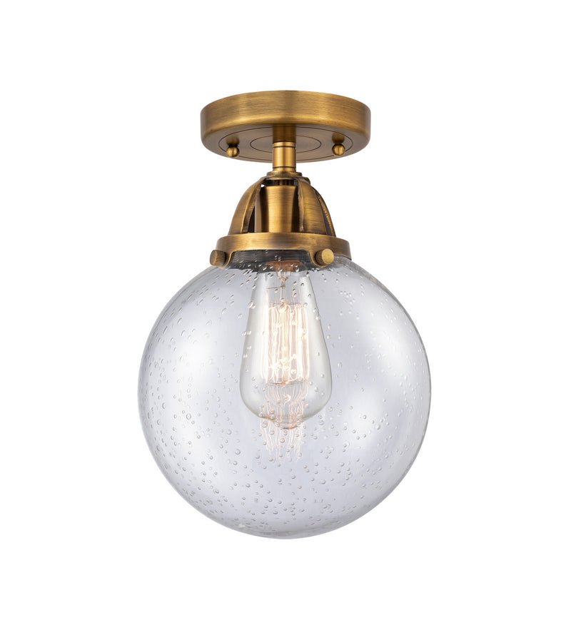 Innovations 288-1C-BB-G204-8 One Light Semi-Flush Mount, Brushed Brass