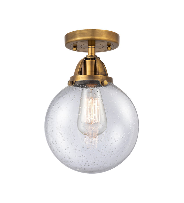Innovations 288-1C-BB-G204-8 One Light Semi-Flush Mount, Brushed Brass