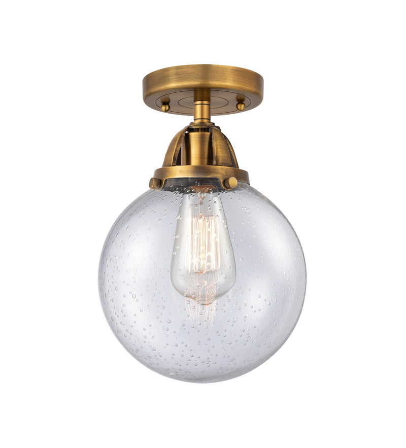 Innovations 288-1C-BB-G204-8-LED LED Semi-Flush Mount, Brushed Brass