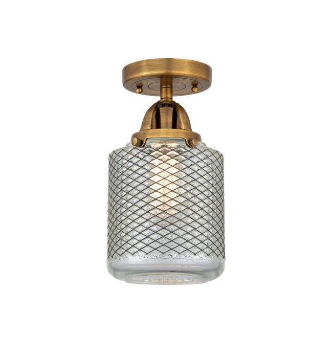 Innovations 288-1C-BB-G262-LED LED Semi-Flush Mount, Brushed Brass