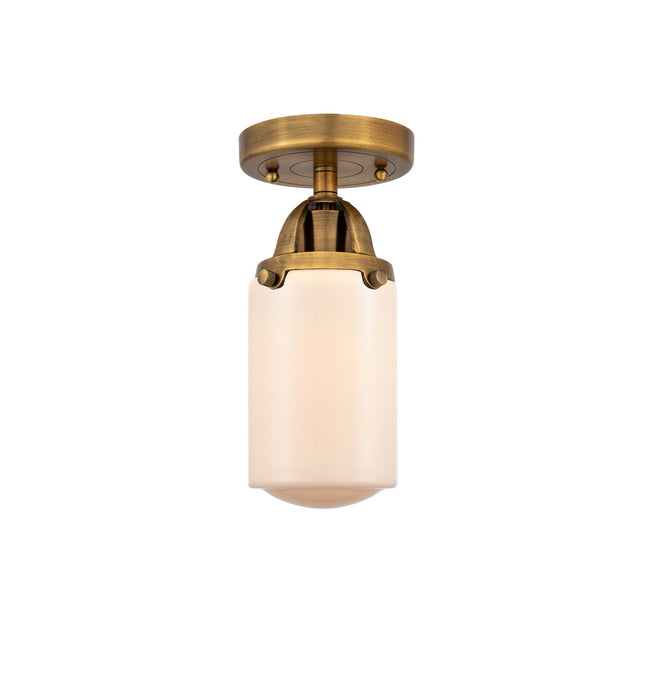 Innovations 288-1C-BB-G311 One Light Semi-Flush Mount, Brushed Brass