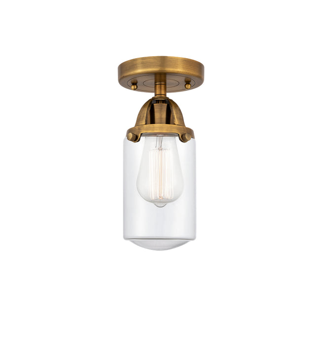 Innovations 288-1C-BB-G312 One Light Semi-Flush Mount, Brushed Brass