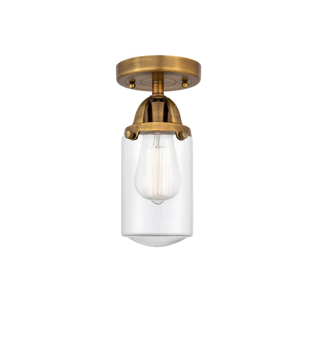 Innovations 288-1C-BB-G312-LED LED Semi-Flush Mount, Brushed Brass