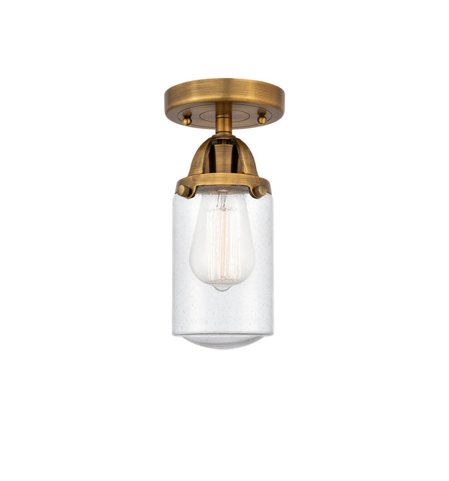 Innovations 288-1C-BB-G314 One Light Semi-Flush Mount, Brushed Brass