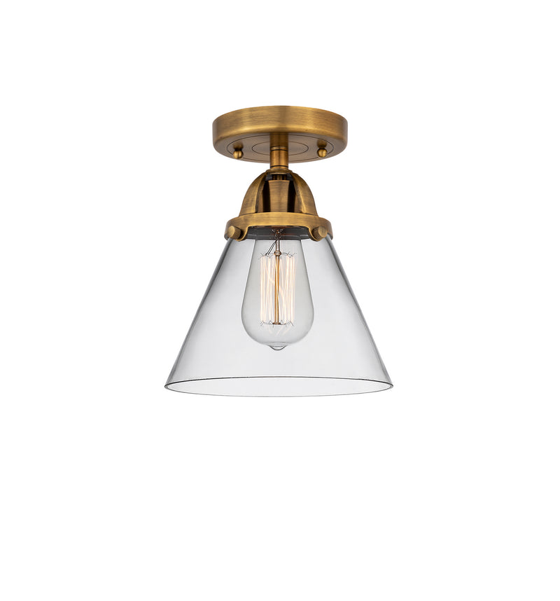 Innovations 288-1C-BB-G42 One Light Semi-Flush Mount, Brushed Brass
