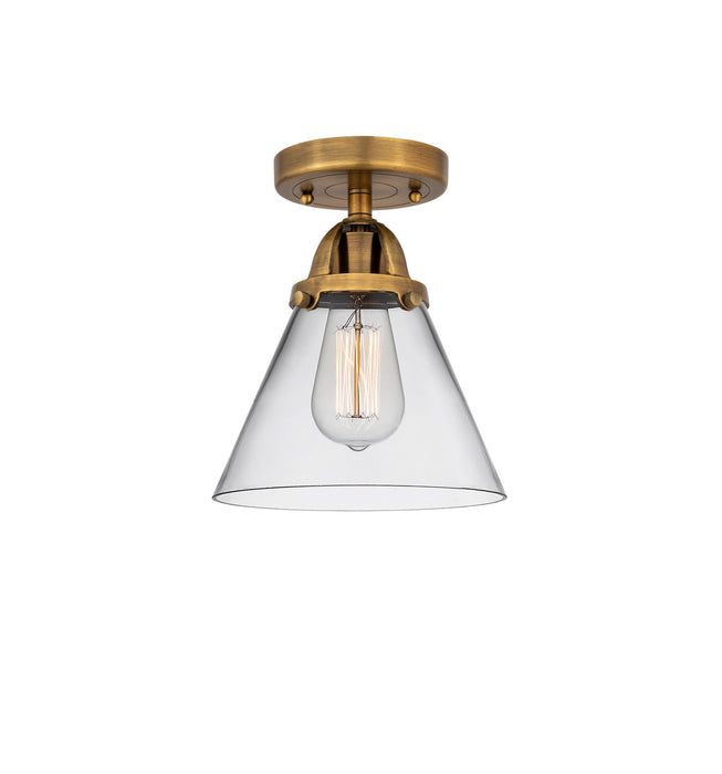 Innovations 288-1C-BB-G42 One Light Semi-Flush Mount, Brushed Brass
