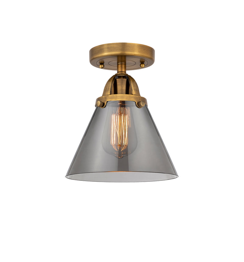 Innovations 288-1C-BB-G43 One Light Semi-Flush Mount, Brushed Brass