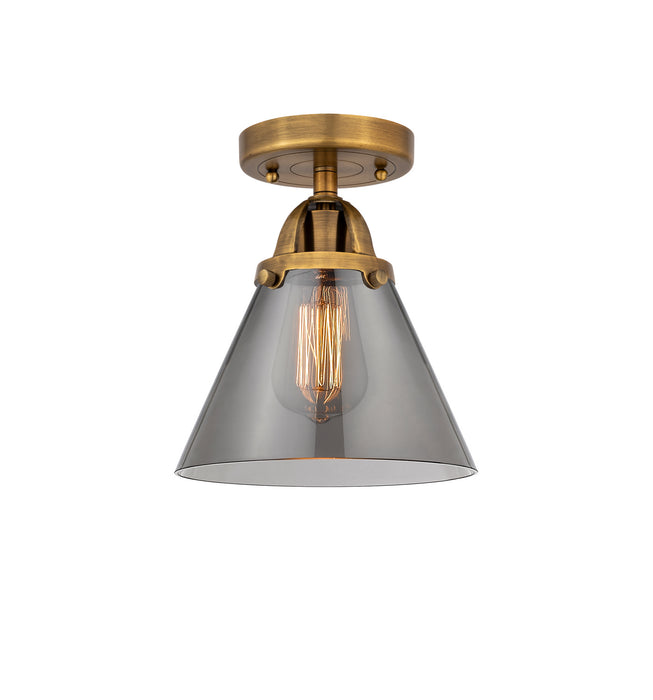 Innovations 288-1C-BB-G43 One Light Semi-Flush Mount, Brushed Brass