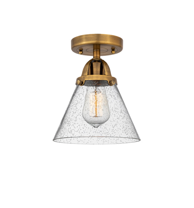 Innovations 288-1C-BB-G44 One Light Semi-Flush Mount, Brushed Brass