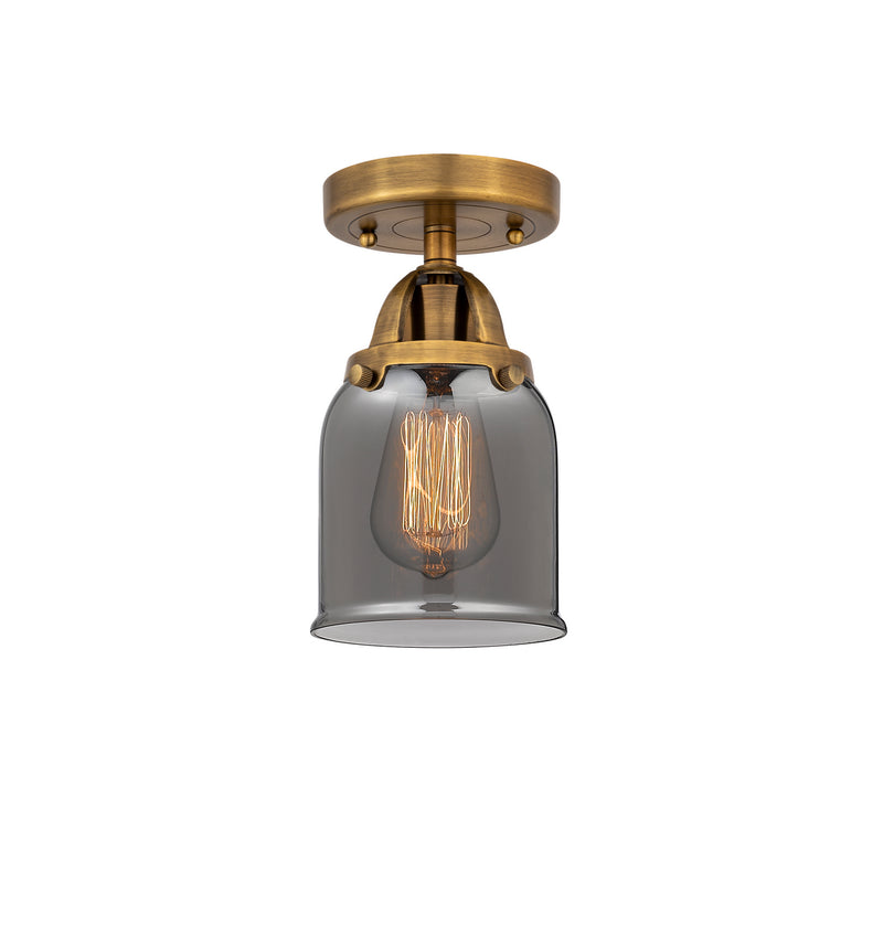 Innovations 288-1C-BB-G53 One Light Semi-Flush Mount, Brushed Brass