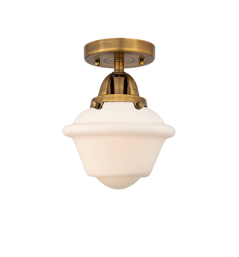 Innovations 288-1C-BB-G531 One Light Semi-Flush Mount, Brushed Brass