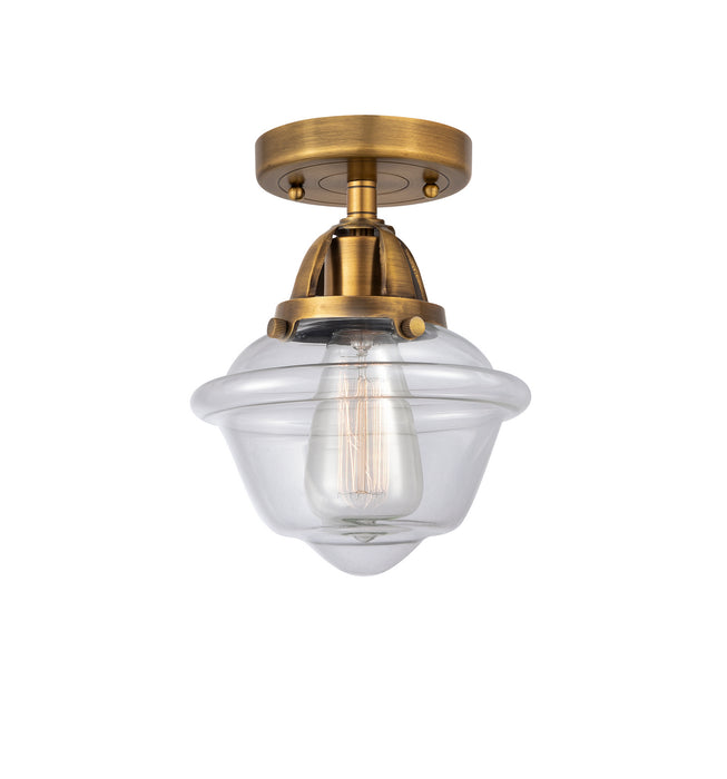 Innovations 288-1C-BB-G532 One Light Semi-Flush Mount, Brushed Brass