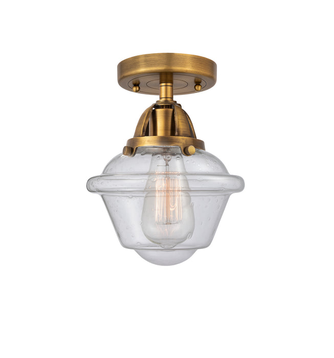 Innovations 288-1C-BB-G534 One Light Semi-Flush Mount, Brushed Brass