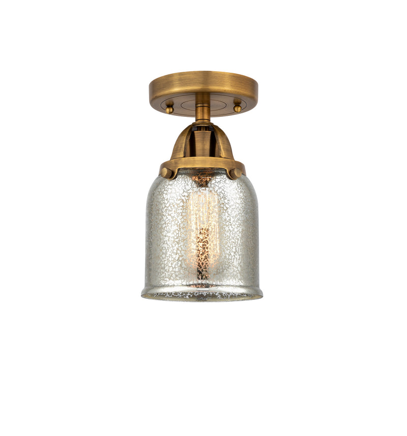 Innovations 288-1C-BB-G58 One Light Semi-Flush Mount, Brushed Brass