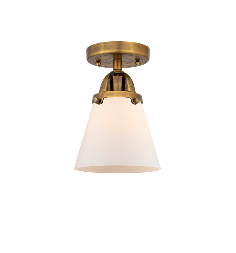 Innovations 288-1C-BB-G61 One Light Semi-Flush Mount, Brushed Brass