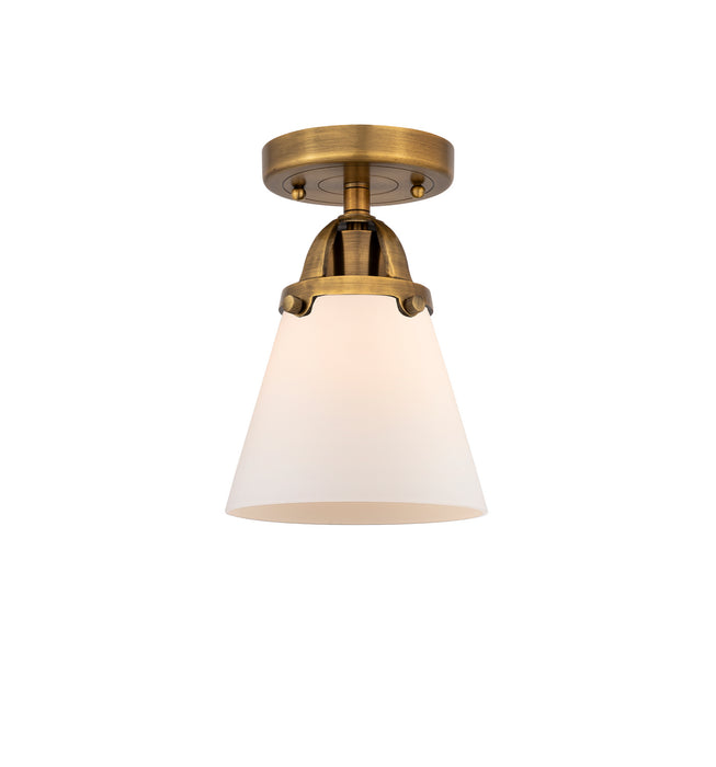 Innovations 288-1C-BB-G61 One Light Semi-Flush Mount, Brushed Brass
