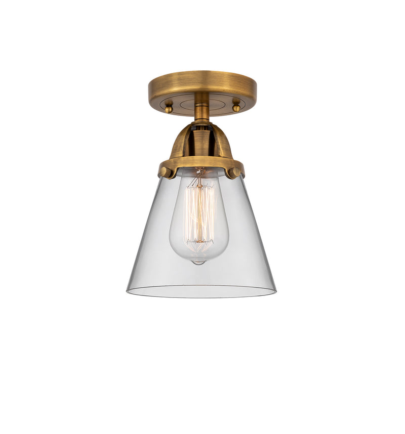 Innovations 288-1C-BB-G62 One Light Semi-Flush Mount, Brushed Brass