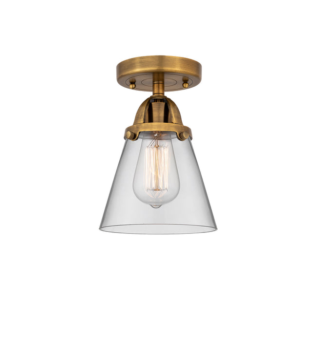 Innovations 288-1C-BB-G62 One Light Semi-Flush Mount, Brushed Brass