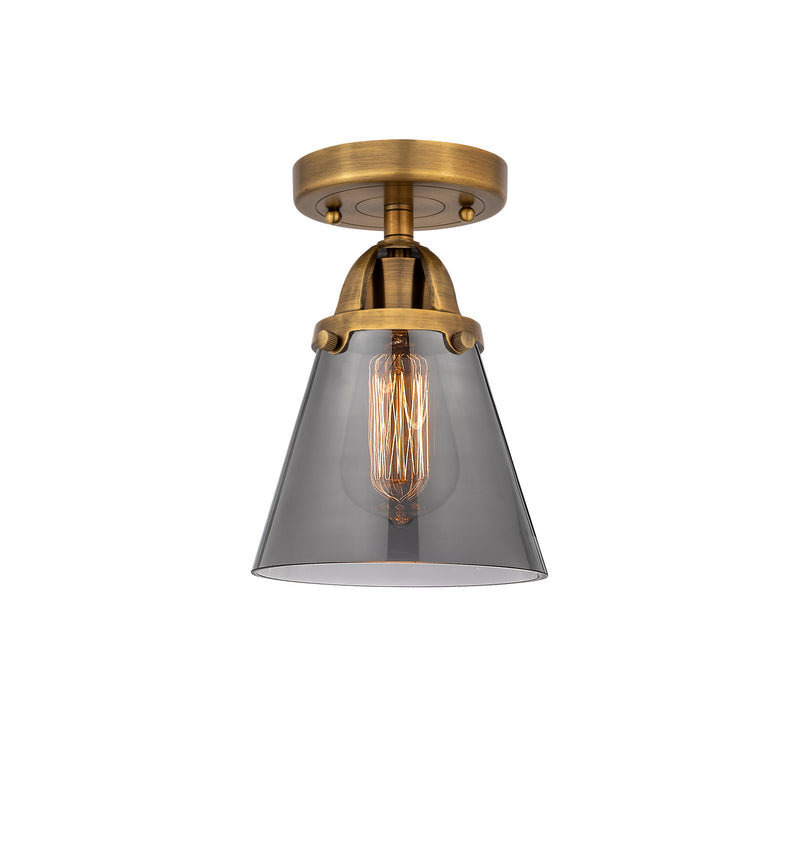Innovations 288-1C-BB-G63 One Light Semi-Flush Mount, Brushed Brass