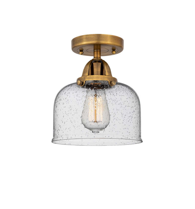 Innovations 288-1C-BB-G74 One Light Semi-Flush Mount, Brushed Brass