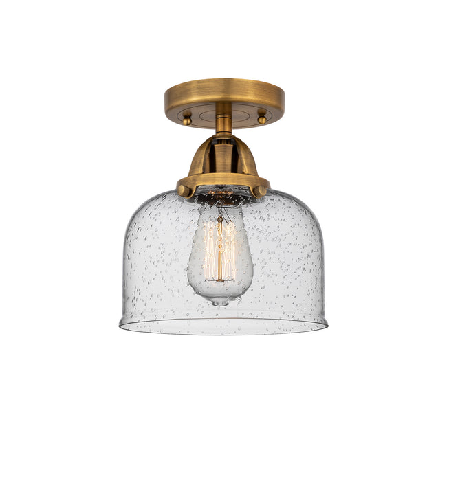 Innovations 288-1C-BB-G74 One Light Semi-Flush Mount, Brushed Brass