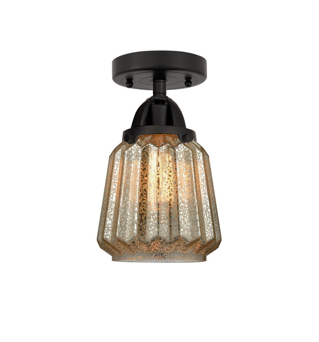 Innovations 288-1C-BK-G146-LED LED Semi-Flush Mount, Matte Black