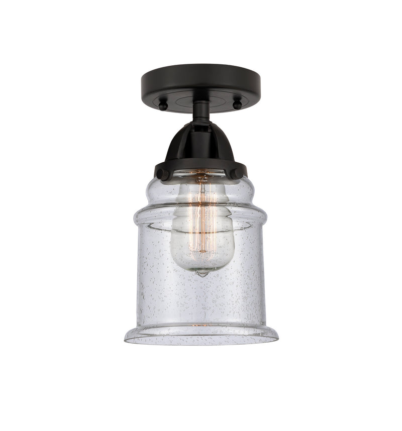 Innovations 288-1C-BK-G184 One Light Semi-Flush Mount, Matte Black