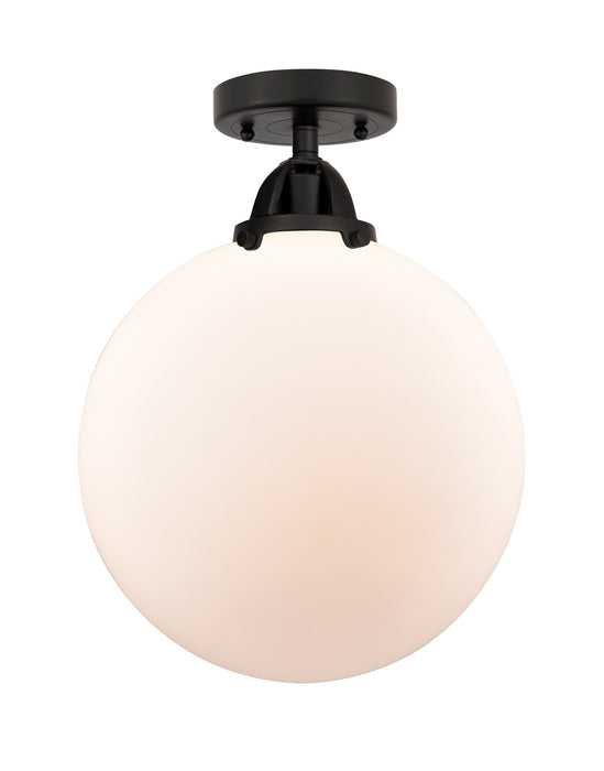 Innovations 288-1C-BK-G201-12 One Light Semi-Flush Mount, Matte Black