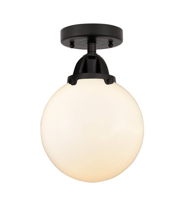 Innovations 288-1C-BK-G201-8 One Light Semi-Flush Mount, Matte Black