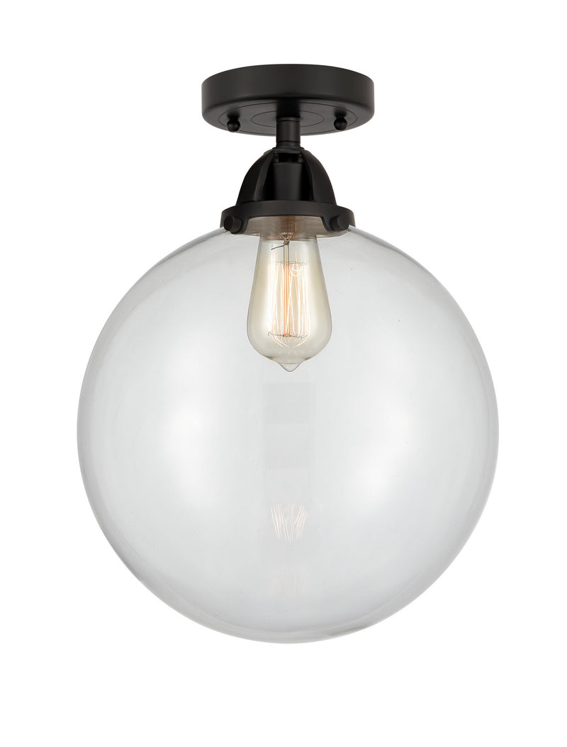 Innovations 288-1C-BK-G202-12 One Light Semi-Flush Mount, Matte Black