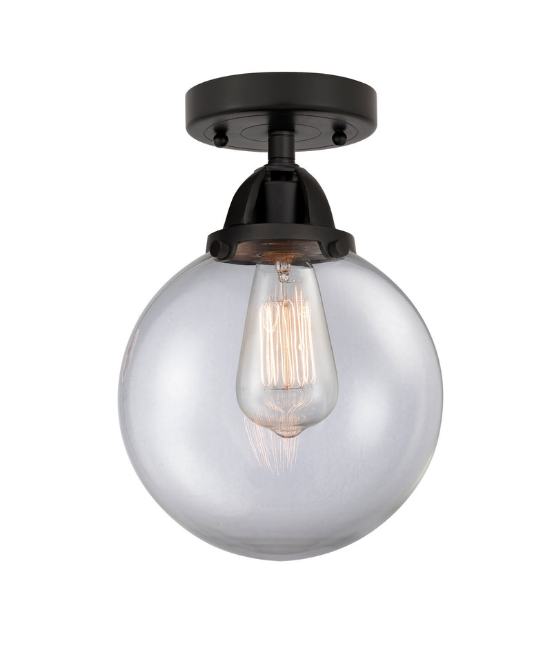 Innovations 288-1C-BK-G202-8 One Light Semi-Flush Mount, Matte Black