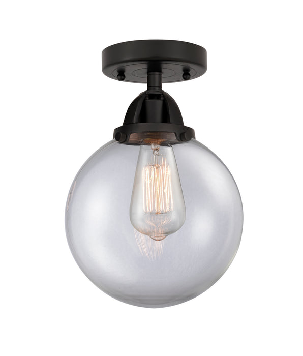 Innovations 288-1C-BK-G202-8 One Light Semi-Flush Mount, Matte Black