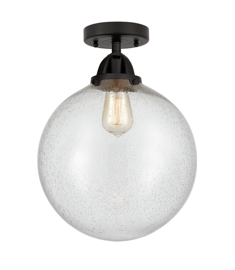 Innovations 288-1C-BK-G204-12 One Light Semi-Flush Mount, Matte Black