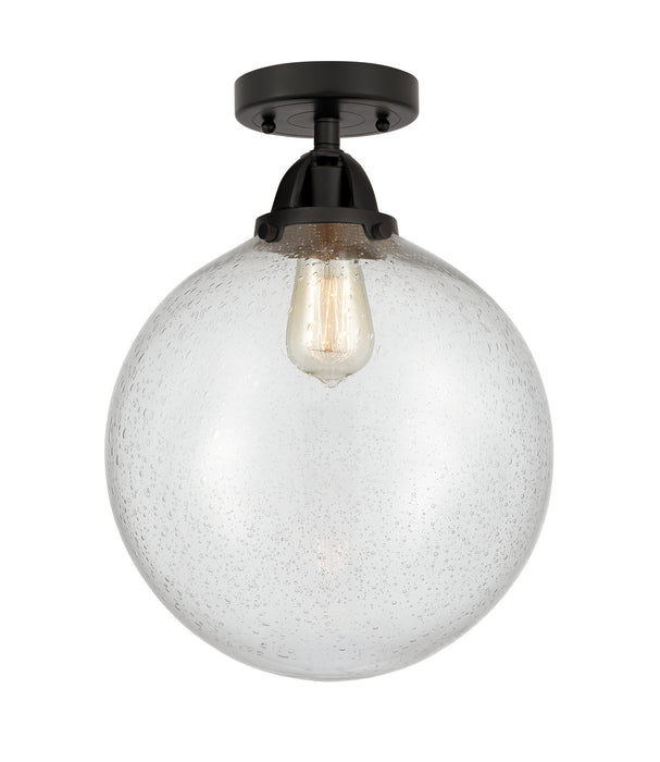 Innovations 288-1C-BK-G204-12 One Light Semi-Flush Mount, Matte Black