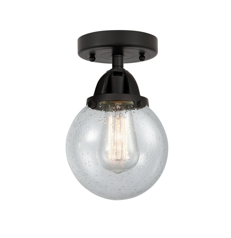 Innovations 288-1C-BK-G204-6 One Light Semi-Flush Mount, Matte Black