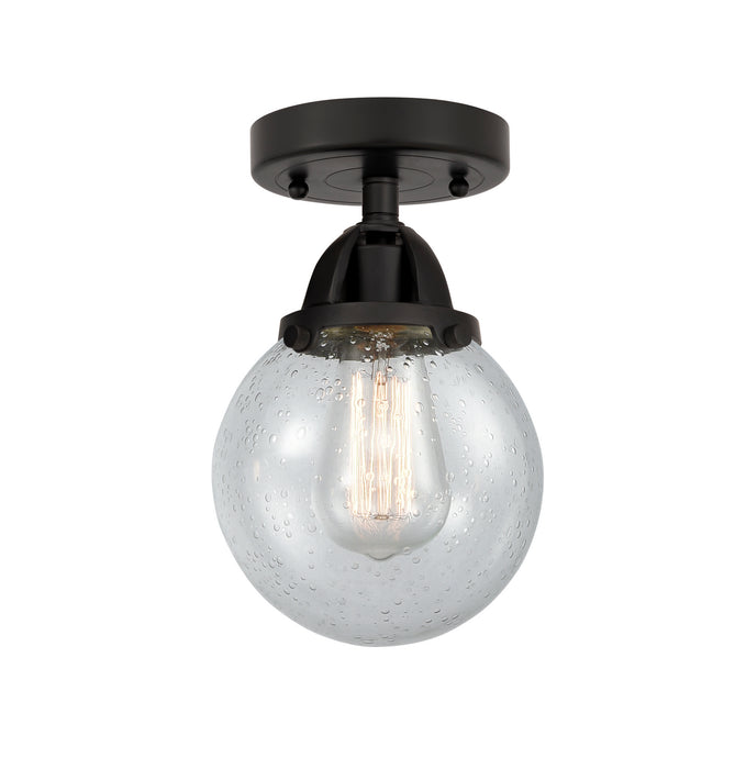 Innovations 288-1C-BK-G204-6 One Light Semi-Flush Mount, Matte Black