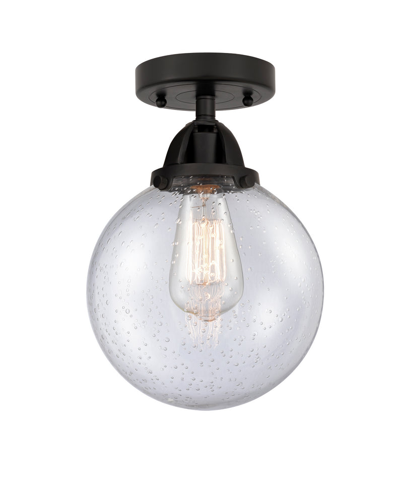 Innovations 288-1C-BK-G204-8 One Light Semi-Flush Mount, Matte Black
