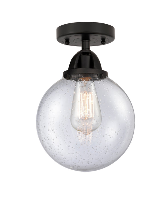 Innovations 288-1C-BK-G204-8 One Light Semi-Flush Mount, Matte Black