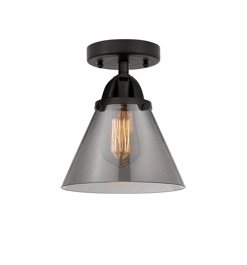 Innovations 288-1C-BK-G43 One Light Semi-Flush Mount, Matte Black