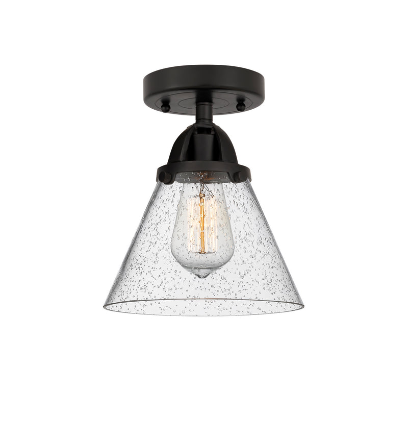 Innovations 288-1C-BK-G44 One Light Semi-Flush Mount, Matte Black