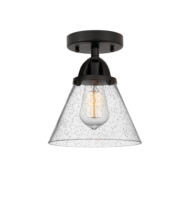 Innovations 288-1C-BK-G44 One Light Semi-Flush Mount, Matte Black