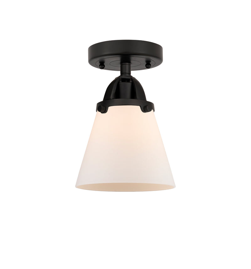 Innovations 288-1C-BK-G61 One Light Semi-Flush Mount, Matte Black