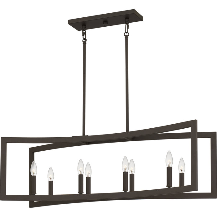 Quoizel BEU838OZ Eight Light Island Chandelier, Old Bronze