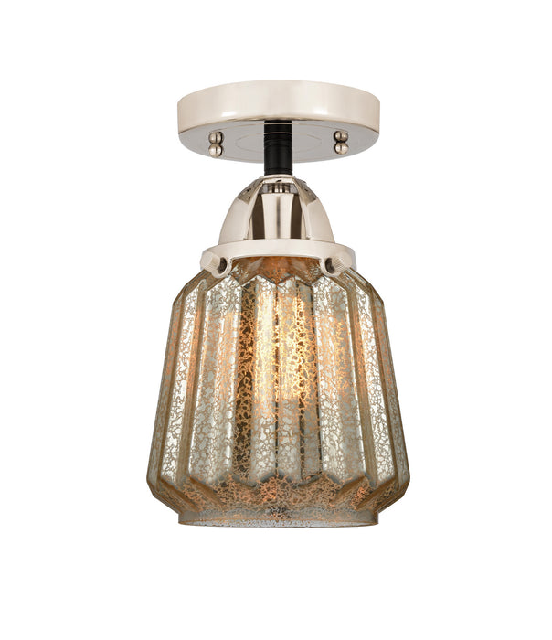 Innovations 288-1C-BPN-G146 One Light Semi-Flush Mount, Black Polished Nickel